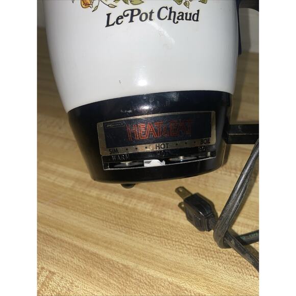 VTG 70s HEAT & EAT Electric Pot "Le Pot Chaud" TESTED Spice Of Life - Picture 7 of 8